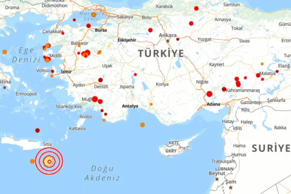 Boğazi&ccedil;i &Uuml;niversitesi Kandilli Rasathanesi ve Deprem Araştırma Enstit&uuml;s&uuml; (KRDAE) verilerine