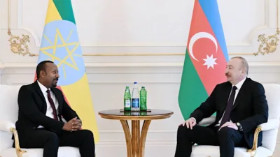 Azerbaycan Cumhurbaşkanı İlham Aliyev, Azerbaycan Cumhuriyeti'ni ziyaret eden Etiyopya Başbakanı