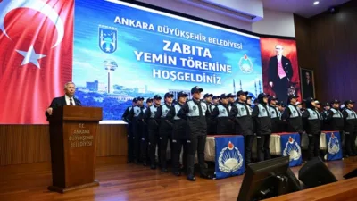 Ankara B&uuml;y&uuml;kşehir Belediyesi&rsquo;nde aday memurluk s&uuml;re&ccedil;lerini tamamlayan 110 zabıta memuru
