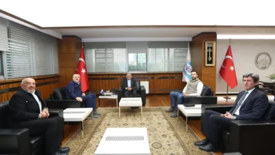 Hacılar Belediye Başkanı Bilal &Ouml;zdoğan, Başkan B&uuml;y&uuml;kkılı&ccedil;&rsquo;ı makamında ziyaret etti.