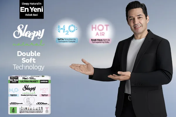 Sleepy, saf suyla dokunmuş bebek bezinden sonra ekstra yumuşaklık i&ccedil;in