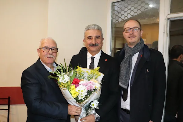 CHP Bursa İl Başkanı Nihat Yeşiltaş, İl&ccedil;e Başkanı Mustafa Utku,