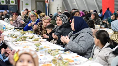 Osmangazi Belediyesi tarafından organize edilen mahalle iftarları programı, &Ccedil;iftehavuzlar Mahallesi