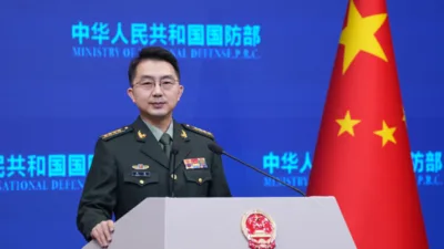&Ccedil;in Milli Savunma Bakanlığı S&ouml;zc&uuml;s&uuml; Jiang Bin, bug&uuml;n d&uuml;zenlenen basın