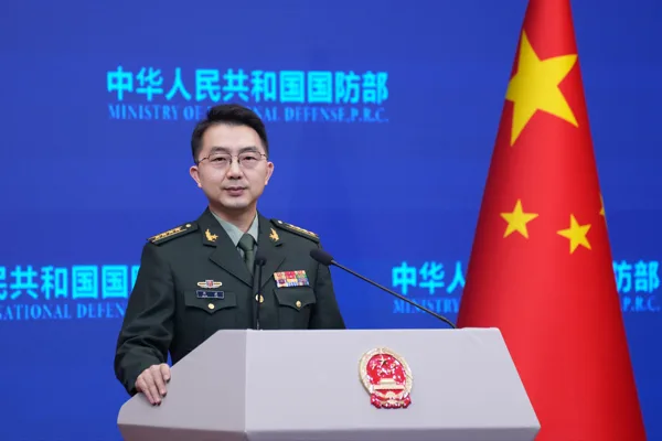 &Ccedil;in Milli Savunma Bakanlığı S&ouml;zc&uuml;s&uuml; Jiang Bin, bug&uuml;n d&uuml;zenlenen basın