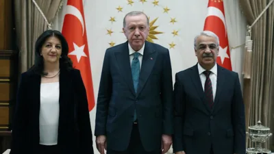 Cumhurbaşkanı Recep Tayyip Erdoğan, DEM Parti heyetini kabul etti.&nbsp; Cumhurbaşkanlığı