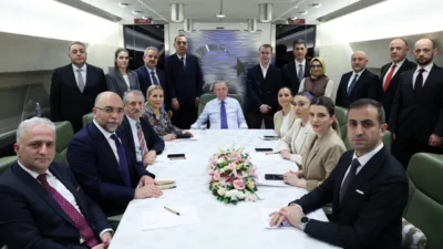 Cumhurbaşkanı Recep Tayyip Erdoğan, Etiyopya ziyareti d&ouml;n&uuml;ş&uuml;nde medya mensuplarının sorularını