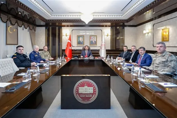 Hatay Valisi Mustafa Masatlı başkanlığında İl Asayiş ve G&uuml;venlik Toplantısı