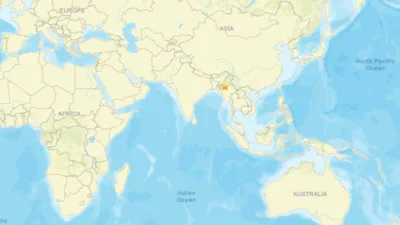 Amerika Birleşik Devletleri Jeoloji Araştırmaları Kurumu&rsquo;nun (USGS) verilerine g&ouml;re, Myanmar&rsquo;da