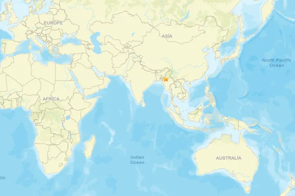 Amerika Birleşik Devletleri Jeoloji Araştırmaları Kurumu&rsquo;nun (USGS) verilerine g&ouml;re, Myanmar&rsquo;da