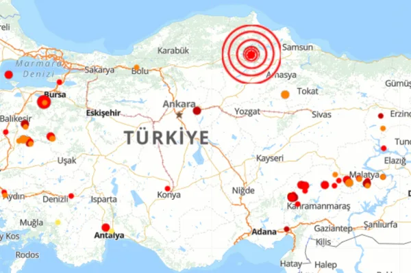 Boğazi&ccedil;i &Uuml;niversitesi Kandilli Rasathanesi ve Deprem Araştırma Enstit&uuml;s&uuml; (KRDAE) verilerine
