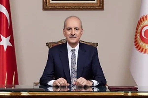 TBMM Başkanı Kurtulmuş, Diyanet İşleri Başkanı Arpaguş&rsquo;u ile meclisteki makamında