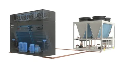 D&uuml;ş&uuml;k k&uuml;resel ısınma potansiyeline (GWP) sahip soğutma sistemi Vertiv&trade; CoolPhase