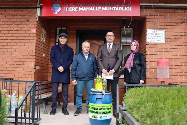 Yalova Belediyesi, &ccedil;evresel s&uuml;rd&uuml;r&uuml;lebilirlik faaliyetleri doğrultusunda bitkisel atık yağların toplanmasına