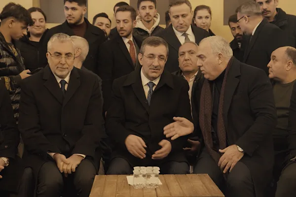 Cumhurbaşkanı Yardımcısı Yılmaz, &Ccedil;alışma ve Sosyal G&uuml;venlik Bakanı Vedat Işıkhan,