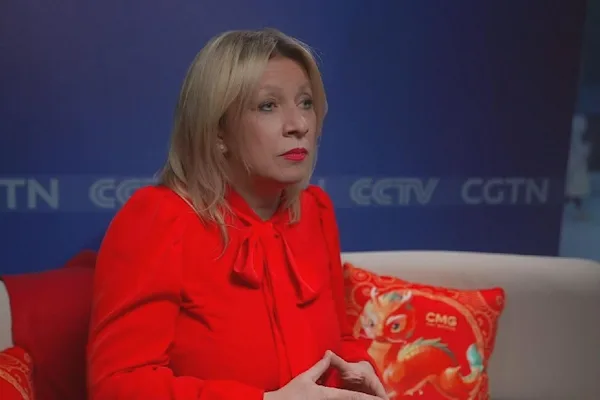 CCTV&rsquo;nin haberine g&ouml;re; Rusya Dışişleri Bakanlığı S&ouml;zc&uuml;s&uuml; Maria Zakharova, Pazartesi