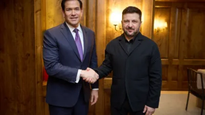 Ukrayna Devlet Başkanı Zelenski, ABD Dışişleri Bakanı Marco Rubio ile
