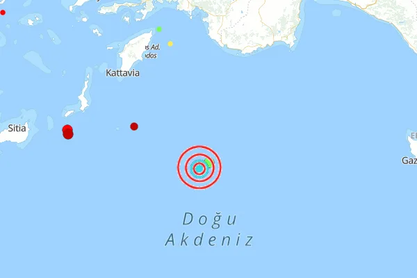 Boğaziçi Üniversitesi Kandilli Rasathanesi ve Deprem Araştırma Enstitüsü (KRDAE) verilerine