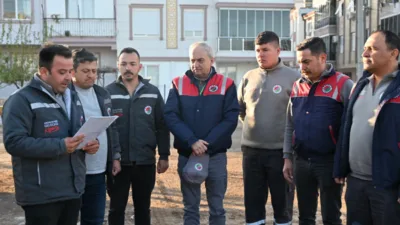 Sabah saatlerinde Fen İşleri Müdürlüğü’nün Fevzi Çakmak Mahallesi şantiyesini ziyaret