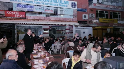 Konyaaltı Belediye Başkanı Kotan, Antalya Erzurumlular Derneği&rsquo;nin d&uuml;zenlediği iftar yemeğine