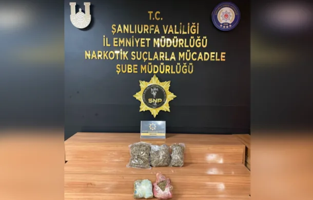 Şanlıurfa İl Emniyet Müdürlüğü, narkotik suçlarla mücadele kapsamında 8 Mart