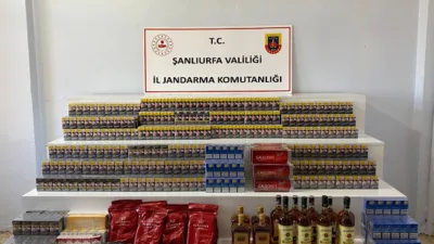 Şanlıurfa İl Jandarma Komutanlığı tarafından yürütülen tütün ve alkol kaçakçılarına