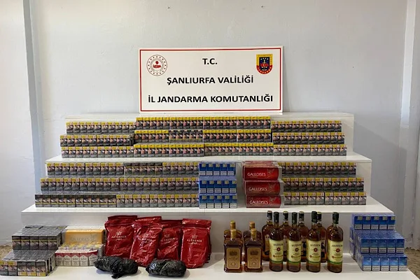 Şanlıurfa İl Jandarma Komutanlığı tarafından yürütülen tütün ve alkol kaçakçılarına